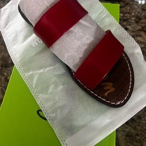 Sam Edelman Bold Red Slide Sandals